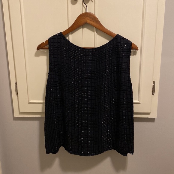 Beaded black sleeveless top, size 14 - Picture 3 of 3